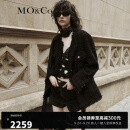 MO&Co.2023秋新品重工编织肌理手工流苏闪葱垫肩外套MBC3COT008 黑色 M/165