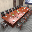 科硕上海办公家具油漆实木会议桌长桌政企大型会议桌椅组合 10米+34把椅子