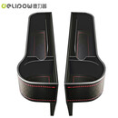 德力普（Delipow）车载缝隙收纳盒 汽车座椅夹缝中控架手机水杯置物袋小汽车货轿车椅位侧边储物盒 黑色【主驾+副驾】