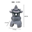 时宴太阳能庭院灯新中式石塔庭院装饰花园摆件宫灯布置民宿景观灯 大号石塔太阳能宫灯