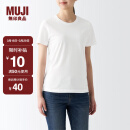 无印良品 MUJI 女式 天竺编织 T恤 BBA01A2S 短袖 白色 L