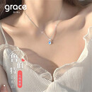Grace GirlPT950铂金项链女士白金锁骨链鲁伯特之泪送女友生日礼物 铂金链子+鲁伯特之泪s925吊坠
