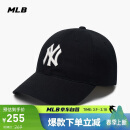 MLB帽子男女情侣棒球帽大标软顶鸭舌帽四季运动帽3ACP6601N-50BKS-F