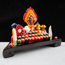 藏传树脂彩绘百宝座佛前八供奉堂摆件摩尼宝密宗用品如意宝 大号