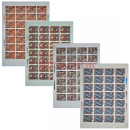四地收藏品  T94-T118 特种邮票 1984年-1987年：大版票 版票 T116敦煌壁画（一组）版票邮票