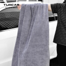 悦卡（YUECAR）洗车毛巾擦车抹布洗车毛巾细纤维加厚吸水毛巾大号160*60cm灰色