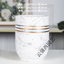 潮鸣（CHAOMING）陶瓷花盆高身客厅落地大花盆30以上陶瓷特大号高筒60cm 亚光拉丝白_C款+塑料托盘 陶瓷_大