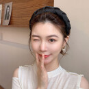 向晚  法式优雅高颅顶海绵发箍女外出气质发卡编织头箍高级感礼物百搭 交叉海绵发箍黑色 