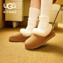 UGG2023冬季女士便鞋茸茸毛圈口平底毛单鞋乐福鞋1119002-2 CHE | 栗色 38