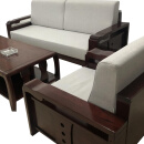 SDLH 新中式胡桃木沙发组合客厅家具现代简约1+1+3人套装轻奢型3065款沙发