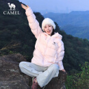 骆驼（CAMEL）【气凝胶】户外羽绒服24冬季新款男女同款保暖防泼水面包服 A34CAPN750A，白玉粉，男女同款 L