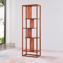 贡艺名居 红木家具缅甸花梨（学名：大果紫檀）博古架实木客厅隔断展示陈列架中式书柜多宝阁 单个(长62宽32高186) 1米以下