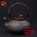 【山本堂舰旗店】铸铁壶日本原装进口工艺铁壶失蜡法纯手工铸铁茶壶高端铁壶 白肌瑞兽-铁壶
