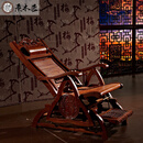 质木匠 红木家具非洲花梨学名：刺猬紫檀）实木折叠椅午睡床休闲椅躺椅老人摇椅老板椅 单个摇椅