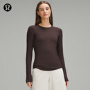 lululemon丨Hold Tight 女士紧身剪裁长袖 T 恤 LW3FTFS 浓缩咖啡色 XS /4