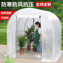 家用温室大棚骨架蔬菜植物保温花棚花卉暖棚架庭院防雨防冻保暖棚 长5m宽3m高2m 双开含门地撑 含膜