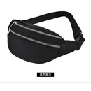 2023年新款跨境运动腰包防水手机包韩版时尚腰包大容量腰包 黑色