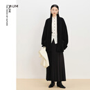 噢姆（AUM）【商场同款】AUM噢姆2024年冬季新款精纺牦牛绒新中式针织外套女 黑色 S
