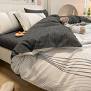 谷蝶简约北欧纯棉床上四件套全棉2023新款床品被套宿舍床单件套男士 旋律【精梳全棉 亲肤裸睡】 0.9m床【床单款三件套】-适合150