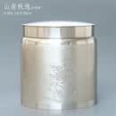 匠之源 锡都个旧手工999纯锡大锡罐锡器茶叶筒大号普洱九饼缸手刻七子筒 山居秋逸-九饼缸