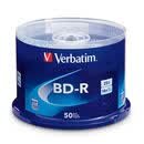 Verbatim 蓝光可录光盘BD-R 25GB容量16倍速 50张装 防刮耐用 百年存档级 兼容索尼松下惠普联想