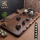 琅庭琊坊黑檀木茶盘整块实木茶托盘功夫茶具大号全自动电磁炉带上水茶台