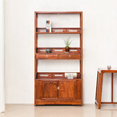 古尚古红木家具非洲花梨（学名：刺猬紫檀）书柜新中式书橱书架实木茶叶展示架博古架多层储物架 98书架单个
