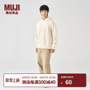 无印良品（MUJI） 男式 华夫格 套头卫衣 男士男生纯色连帽 潮流 AB13CC3A 米白色 L 175/100A