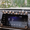 乐蕾迪汽车摆件中控台屏幕迷你车载可爱车内装饰品通用 熊猫款8件套
