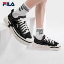 斐乐（FILA）LOOP断层鞋男鞋帆布鞋新款休闲鞋运动板鞋 黑-BK 42