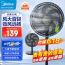 美的（Midea）【超级单品】七叶轻音立式电风扇家用柔风落地扇台式桌面小型风扇大风量节能摇头宿舍电扇 SAF30AB
