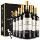 CANIS FAMILIARIS布多格 法国原瓶进口红酒 骑士干红葡萄酒 750ml*6支礼盒整箱装