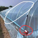 蔬菜温室大棚大棚骨架全套鸡棚羊棚牛棚猪棚椭圆管大棚半坡式大棚 镀锌管圆管 6米宽10米长高配通风送券膜机送