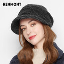 卡蒙（Kenmont）羊毛呢贝雷帽时尚百搭帽子女秋冬天鸭舌帽保暖加厚堆堆帽km-5133
