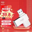 爱国者（aigo）128GB USB3.2 U盘 U330金属旋转系列 银色 快速传输 出色出众
