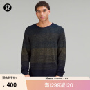 lululemon丨Textured Knit 男士圆领针织衫 LM3DOCS 杂色海军蓝/杂色沙滩金/杂色绿碧石 L