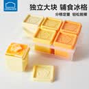 乐扣乐扣辅食盒硅胶分格分装盒宝宝肉泥冷冻格辅食储存冰格收纳盒儿童饭盒