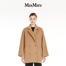 MAX MARA【经典礼遇】 女装羊毛羊绒廓形双排扣101801短款大衣1086023906 驼色 36
