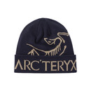 始祖鸟（ARC’TERYX）针织保暖字母刺绣Logo 绒线帽 男女同款情侣款 藏蓝色 F(均码)