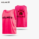 KELME卡尔美足球训练背心分组对抗服中小学生成人马甲分队服背心 荧光粉黑 XL（适合身高170-190cm）