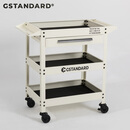Gstandard 轻奢北欧ins风咖啡厅绿植油画室可移动收纳置物小推车311雪峰白