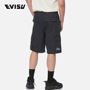 EVISUKURO 男士涂料印染工装短裤男2ESGNM2SH241XXCT 黑色 M