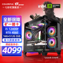 七彩虹（Colorful）海景房12代/13代 i5 12490F/13490F/RTX4060 Ti 黑神话悟空电竞游戏设计办公电脑主机台式组装机 配四：12400F丨16G丨512G丨4060