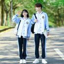 哈萌鹿校服高中生班服初中生学院风棒球服套装小学生运动会开幕式三件套 西安铁路学校 XL