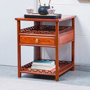 苏汀小镇红木家具非洲花梨（学名：刺猬紫檀）边桌茶几中式实木角几茶车茶水柜阳台小茶桌泡茶台茶叶角柜M 长50*宽60*高65cm