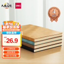 得力（deli） [4本装]商务笔记本本子羊巴皮面本 书写顺滑 不易渗墨记事本日记本会议记录本4本A5  BP107