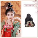 创京懿选儿童假发古风女演出古装汉服儿童假发古风头饰一体式飞天发髻敦煌 儿童光瑶髻+祥龙发冠