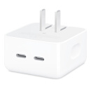 Apple 35W 双USB-C端口 小型电源适配器 双口充电器 充电插头 适用于iPhone\Mac\iPad\AirPods部分型号