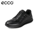 ECCO爱步男鞋商务休闲鞋舒适透气休闲鞋男 雅仕207124 黑色40
