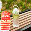 乐扣乐扣（LOCK&LOCK）人鱼线收腰运动水杯 Tritan男女塑料杯子520ML透明绿色ABF796GRN